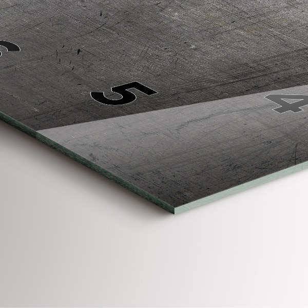 Szögletes fali üvegóra Fém fal