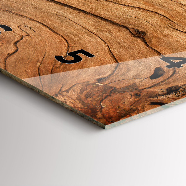 Szögletes fali üvegóra Régi fa