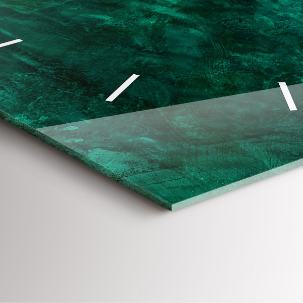 Szögletes fali üvegóra Smaragd fal