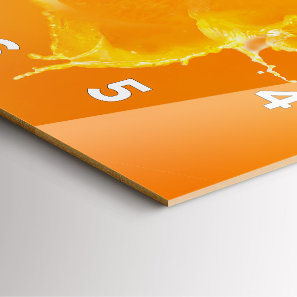 Szögletes fali üvegóra Narancs