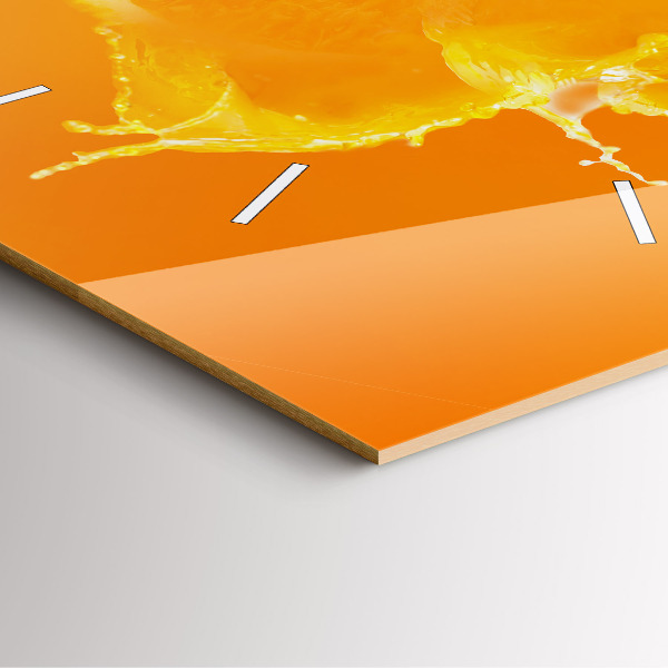 Szögletes fali üvegóra Narancs