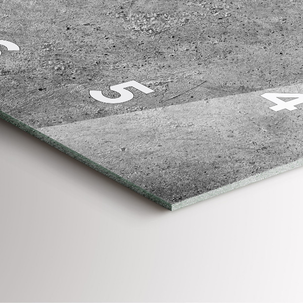 Szögletes fali üvegóra Ipari fal