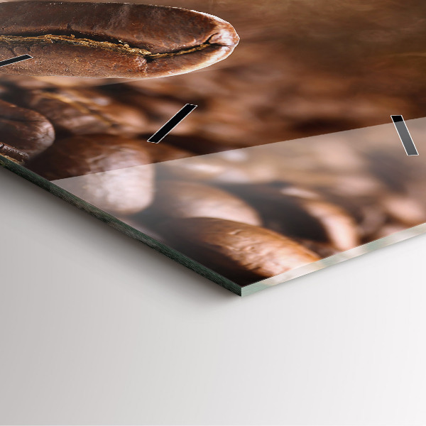 Szögletes fali üvegóra Kávébab