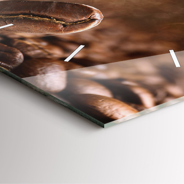 Szögletes fali üvegóra Kávébab