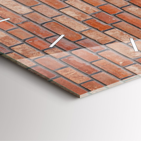 Szögletes fali üvegóra Téglafal