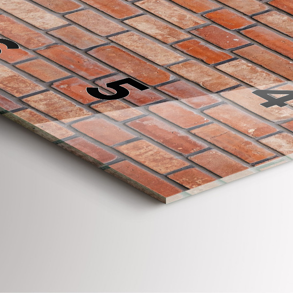 Szögletes fali üvegóra Téglafal