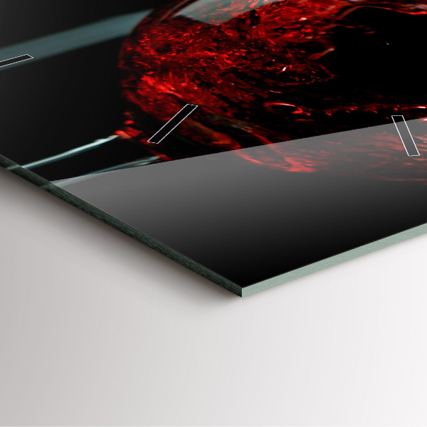 Szögletes fali üvegóra Egy üveg bor