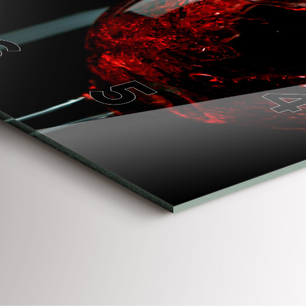 Szögletes fali üvegóra Egy üveg bor