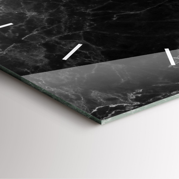 Szögletes fali üvegóra Sötét márvány