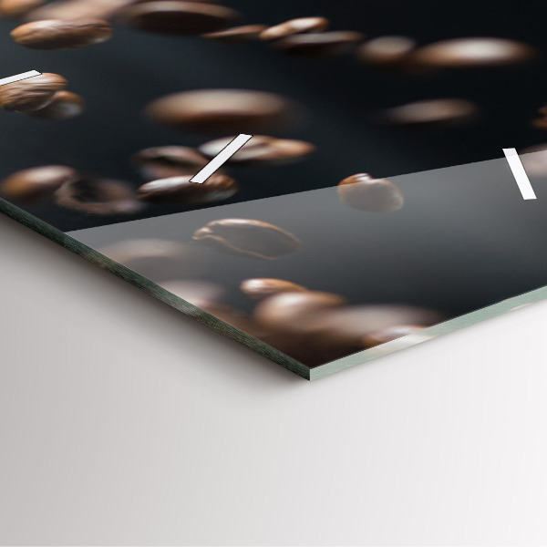 Szögletes fali üvegóra Kávébab