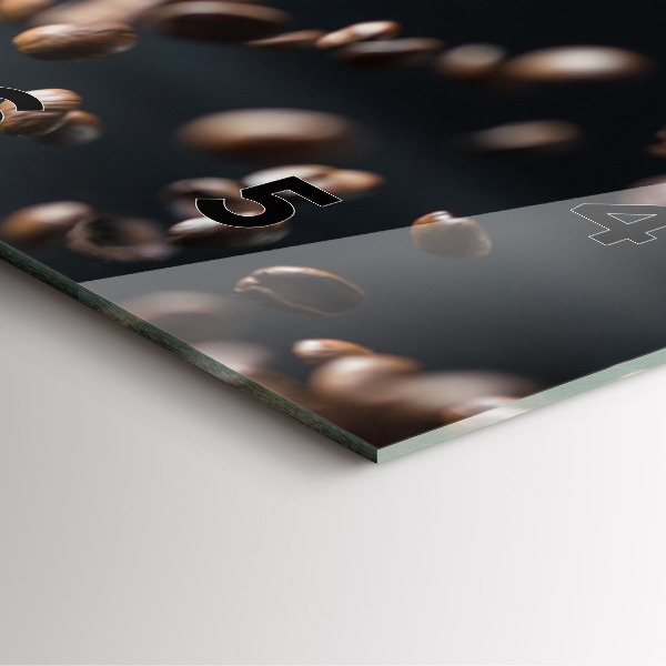 Szögletes fali üvegóra Kávébab