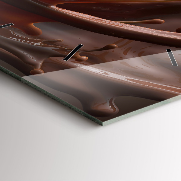 Szögletes fali üvegóra Kakaó hullámok