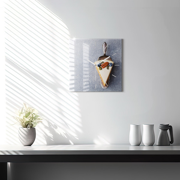 Szögletes fali üvegóra Egy szelet tortát