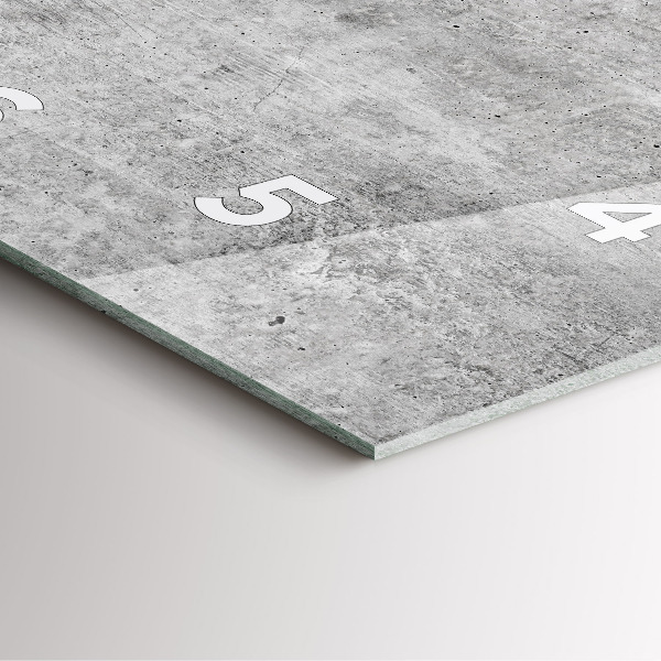 Szögletes fali üvegóra Nyers fal