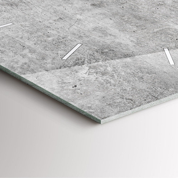 Szögletes fali üvegóra Nyers fal