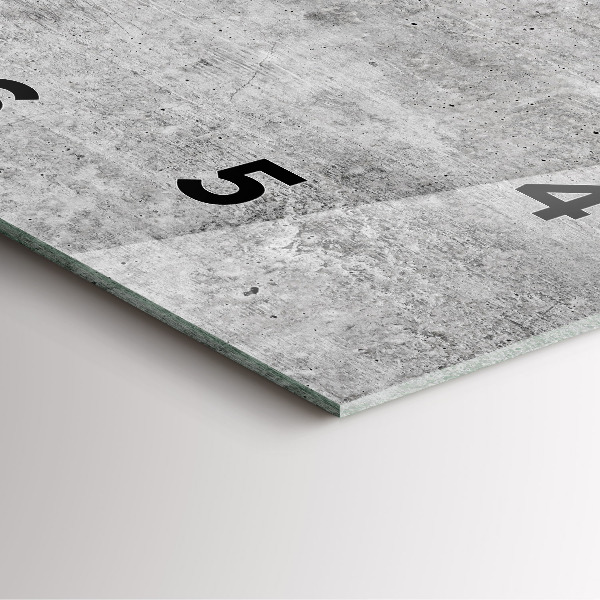 Szögletes fali üvegóra Nyers fal