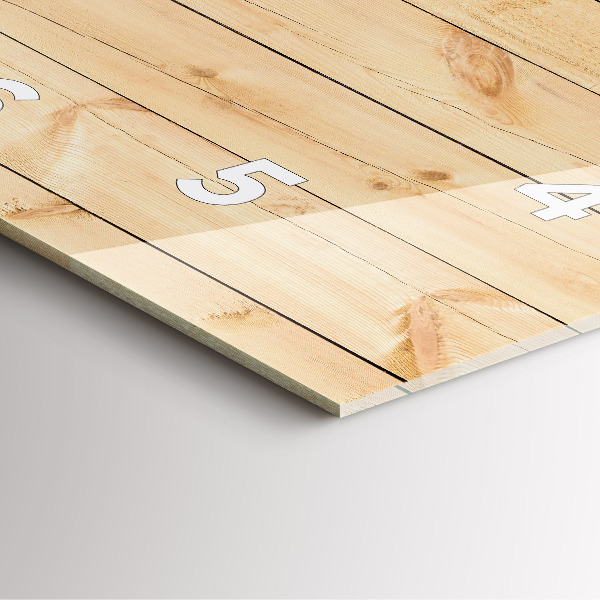 Szögletes fali üvegóra Fa táblák