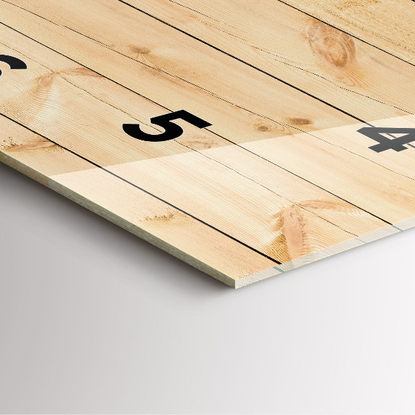 Szögletes fali üvegóra Fa táblák