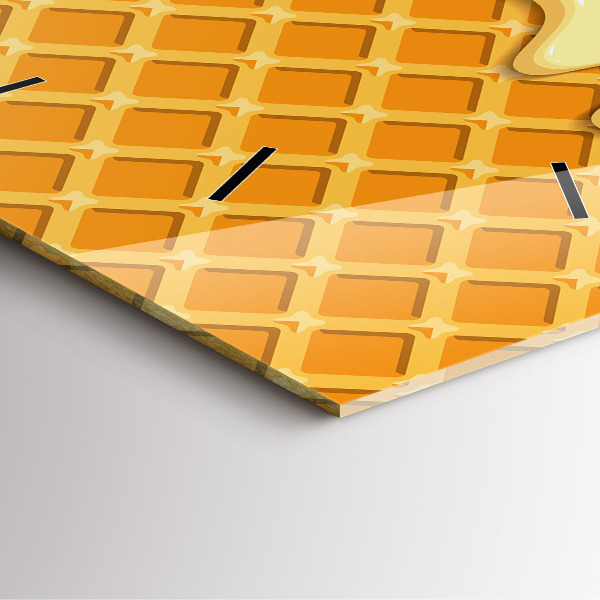 Szögletes fali üvegóra Gofri és fagylalt