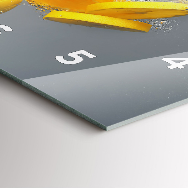 Szögletes fali üvegóra Citrus vízben