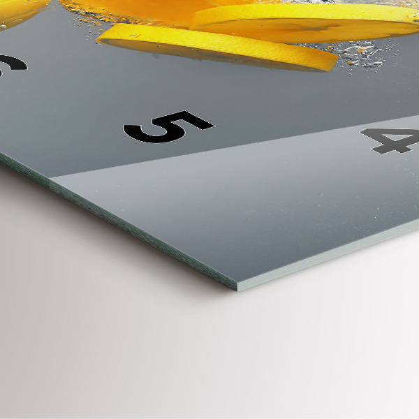 Szögletes fali üvegóra Citrus vízben