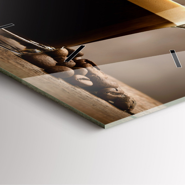 Szögletes fali üvegóra Egy csésze kávét