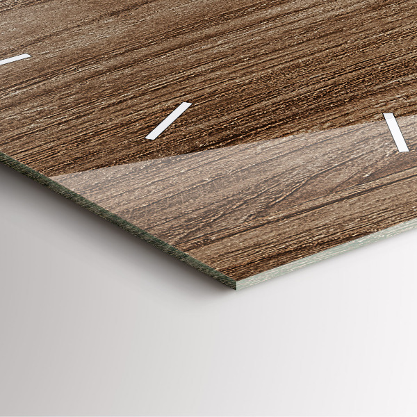 Szögletes fali üvegóra Sötét fa