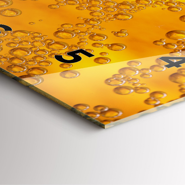 Szögletes fali üvegóra Sör habbal