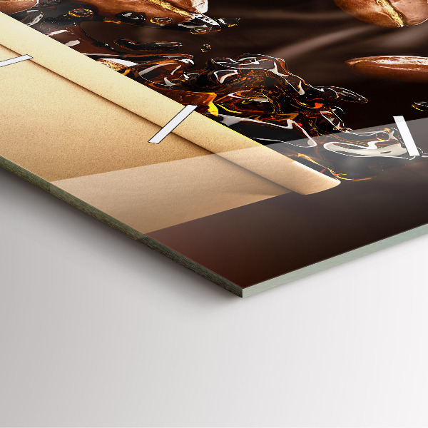 Szögletes fali üvegóra Forró kávé