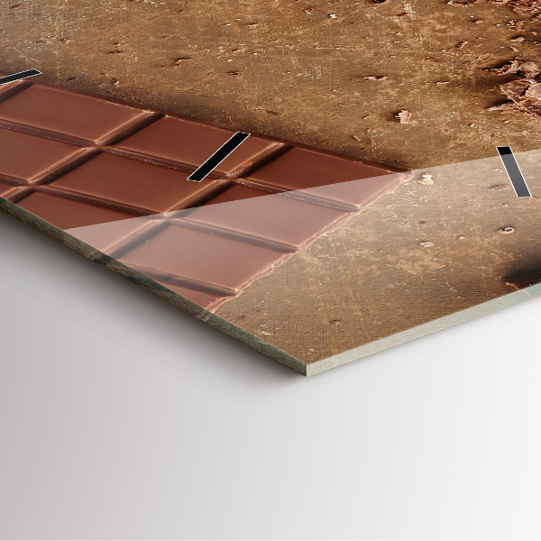 Szögletes fali üvegóra Csokoládé szeletek