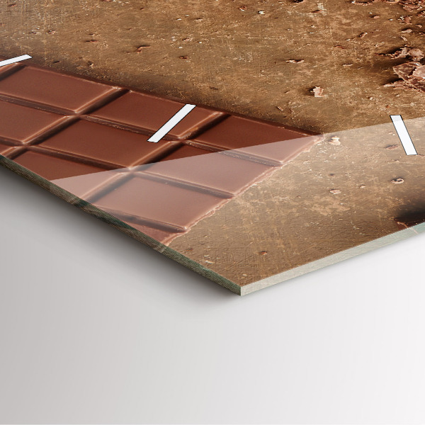 Szögletes fali üvegóra Csokoládé szeletek