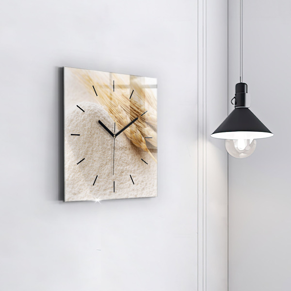 Szögletes fali üvegóra Liszt és kalászok