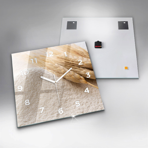 Szögletes fali üvegóra Liszt és kalászok