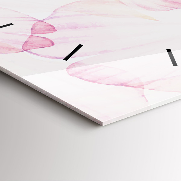 Szögletes fali üvegóra Akvarell szirmok