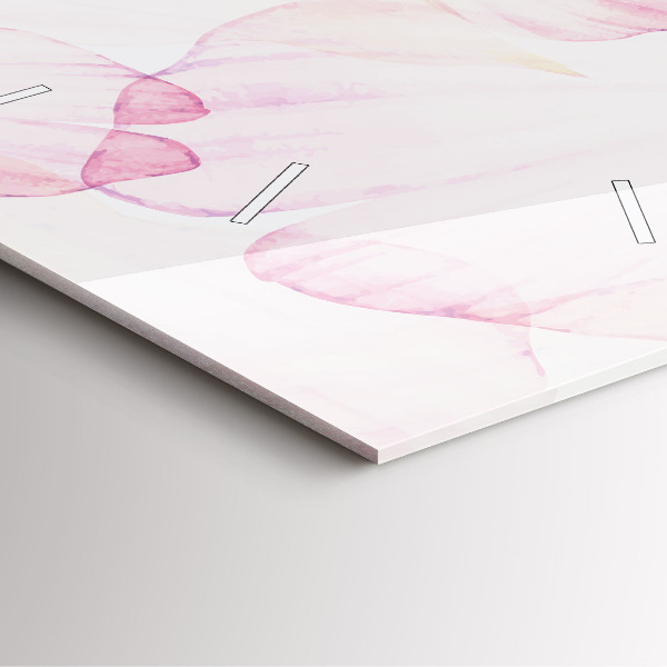 Szögletes fali üvegóra Akvarell szirmok