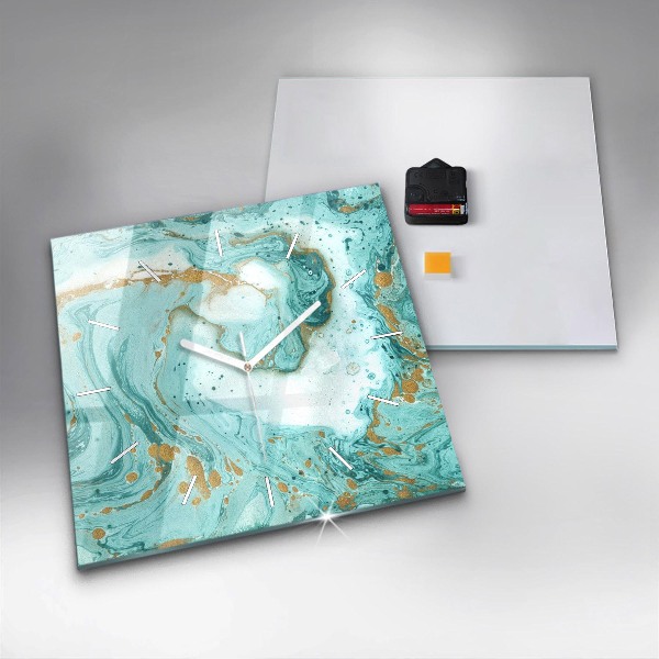 Szögletes fali üvegóra Márvány textúra