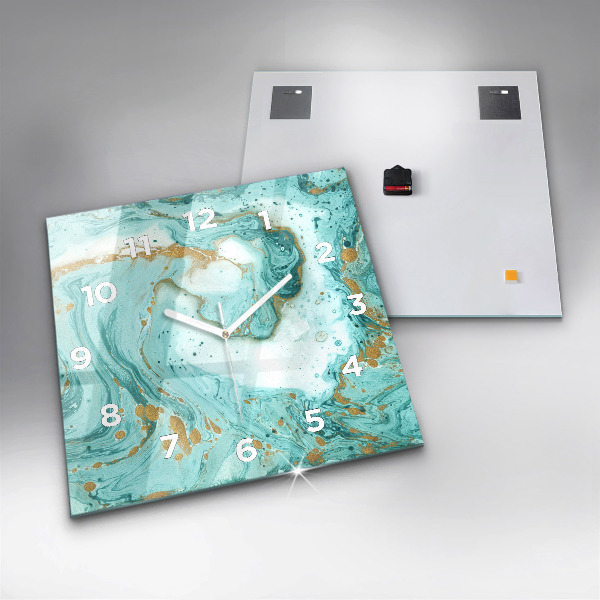 Szögletes fali üvegóra Márvány textúra