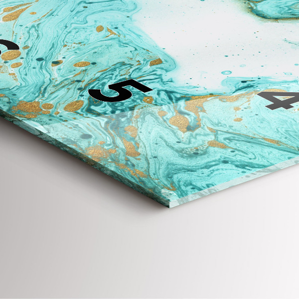 Szögletes fali üvegóra Márvány textúra