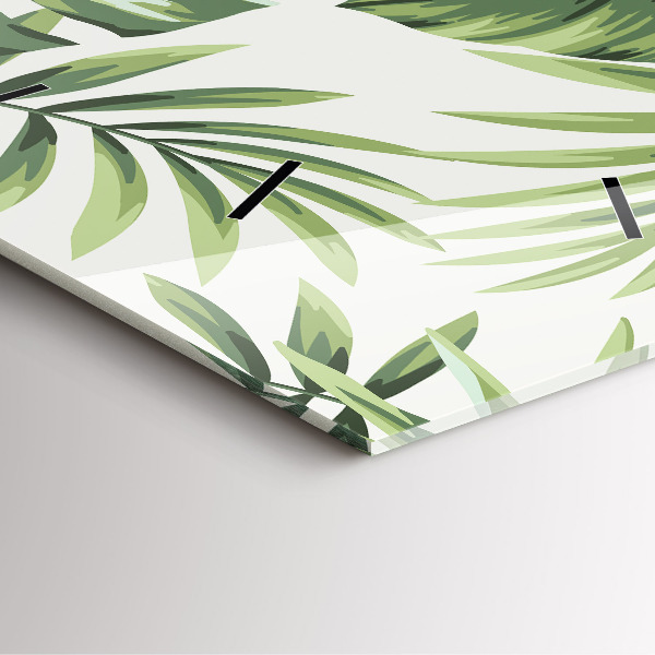 Szögletes fali üvegóra Trópusi minta