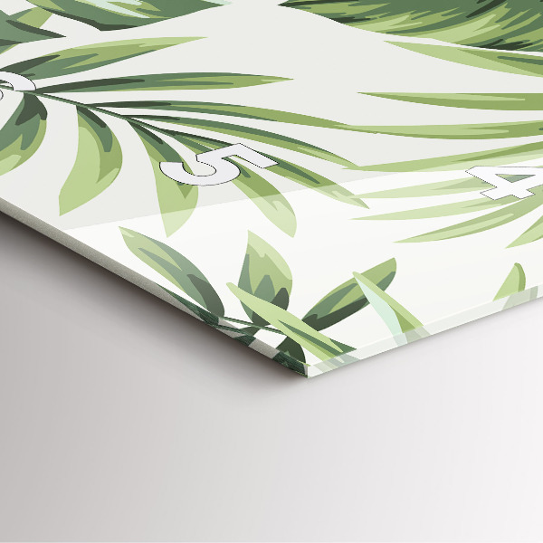 Szögletes fali üvegóra Trópusi minta