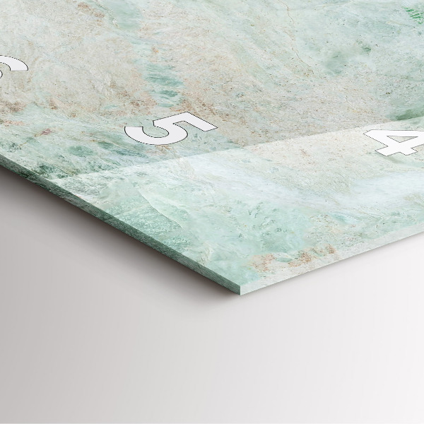 Szögletes fali üvegóra Márvány kő textúra