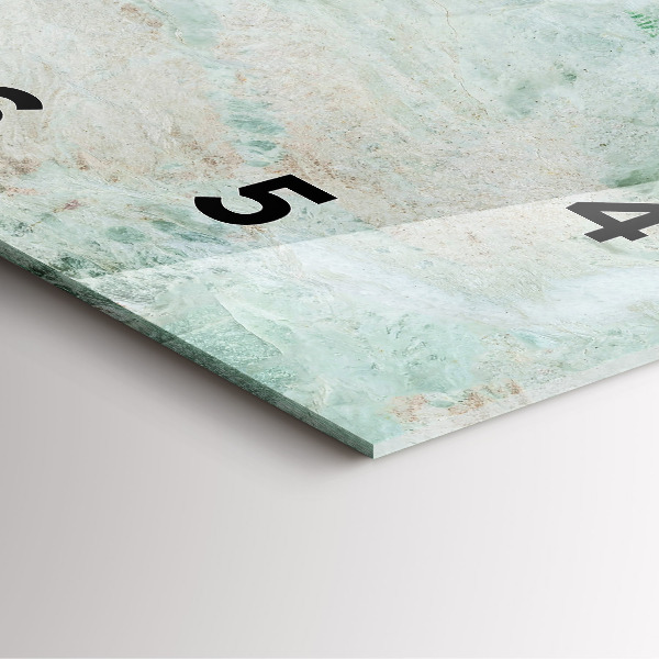 Szögletes fali üvegóra Márvány kő textúra