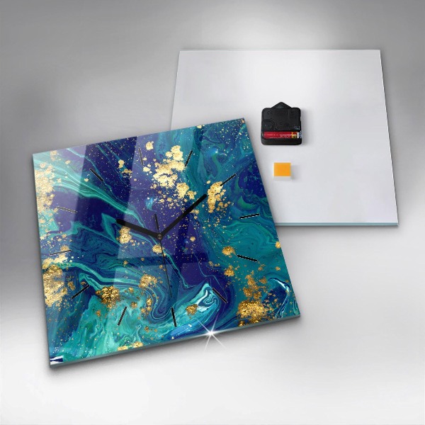 Szögletes fali üvegóra Modern absztrakció