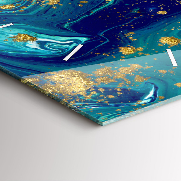 Szögletes fali üvegóra Modern absztrakció