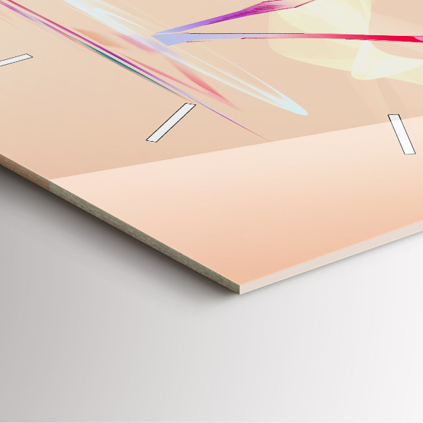 Szögletes fali üvegóra Flamingo illusztráció