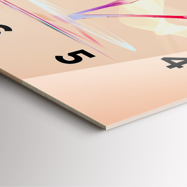 Szögletes fali üvegóra Flamingo illusztráció