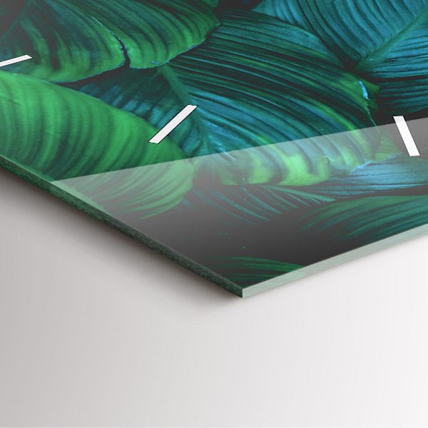 Szögletes fali üvegóra A természet levelei