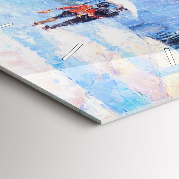 Szögletes fali üvegóra Olaj művészet