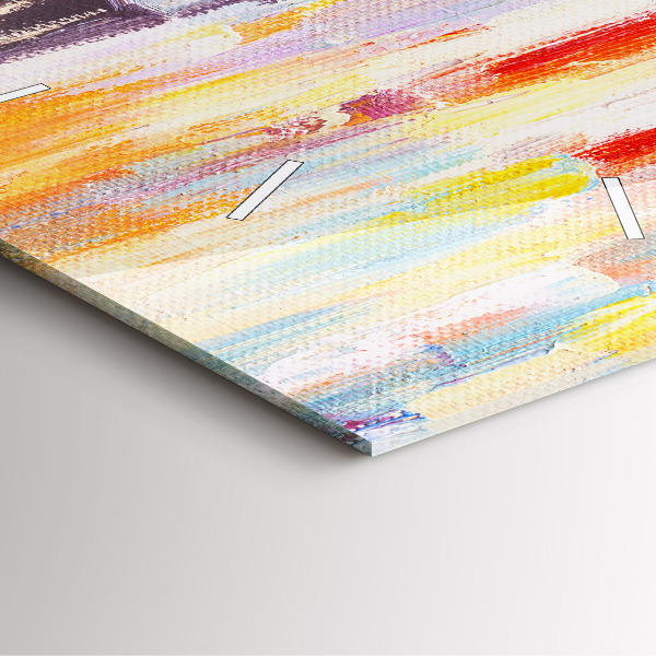 Szögletes fali üvegóra Pár az esőben