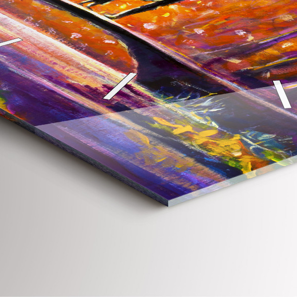 Szögletes fali üvegóra Pár az erdőben